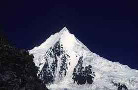 Humbroq Peak under a deep blue sky in the Hushe valley
